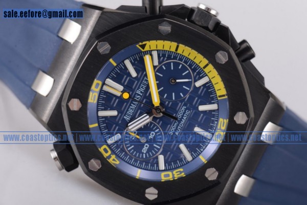 Audemars Piguet Royal Oak Offshore Diver Chronograph Replica Watch PVD Blue Dial 26703ST.OO.A027CA.01 (EF)
